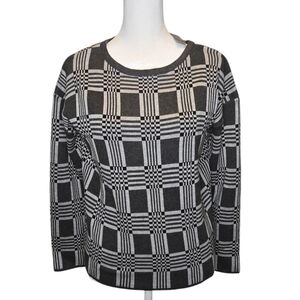 Lety & Me Black and Gray Sweater Size XSP